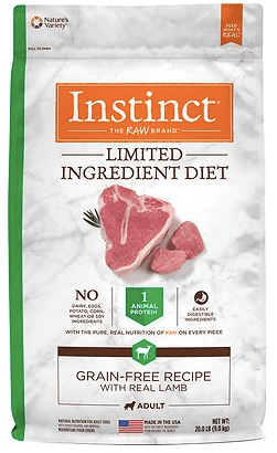 Instinct by nature valley dog food with lamb for yeast infection