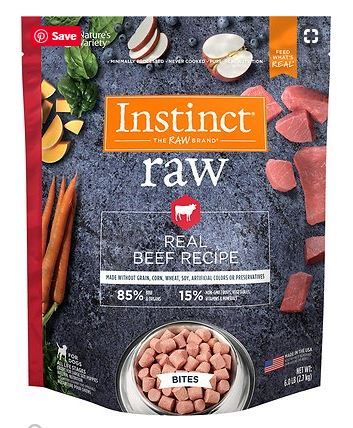 Instinct by Nature's Variety Frozen Raw Bites, Beef Recipe
