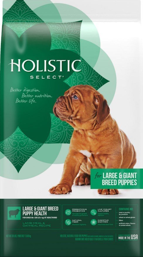 Holistic Select Large and Giant Breed Puppy Health Lamb and Oatmeal Recipe