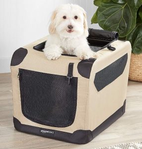 amazonbasics folding soft dog crate