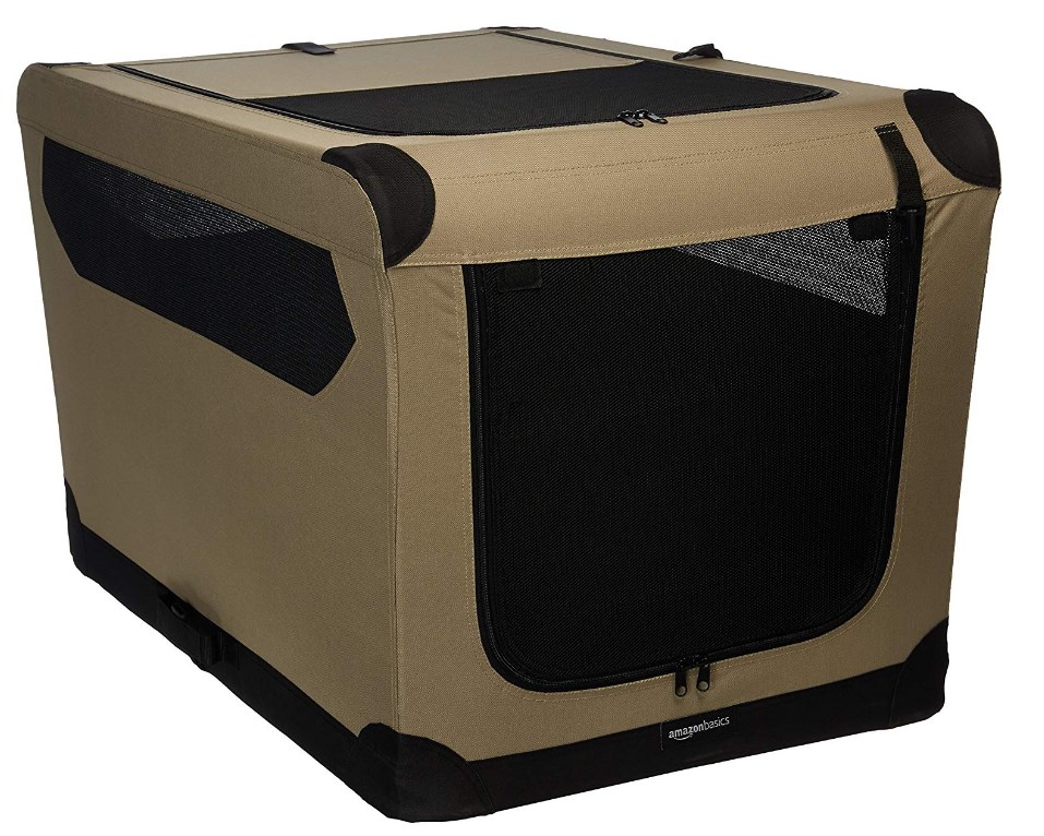 Amazon Basics Folding Soft Dog Crate for Crate-Trained Dogs