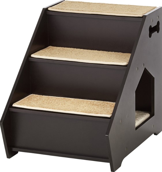 Arf Pets Wood Non-Slip Dog & Cat Stairs & Hideout