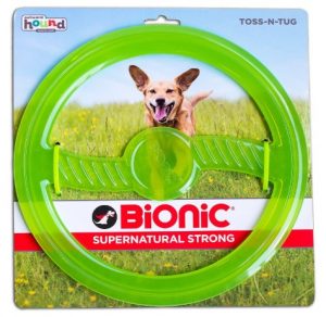 BIONIC Toss N' Tug Durable Tough Medium Fetch and Chew Toy for Dogs