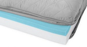 FurHaven Quilted Cooling Gel Bolster Cat & Dog Bed w/Removable Cover inside