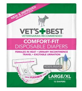 Vet's Best Comfort Fit Dog Diapers Disposable Female Dog Diapers Absorbent with Leak Proof Fit