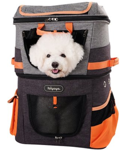 ibiyaya Two-Tier Dog & Cat Travel Backpack