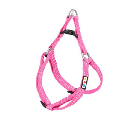 Pawtitas Nylon Reflective Step In Back Clip Dog Harness